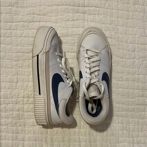 Nike Legacy Sneakers in White and Blue